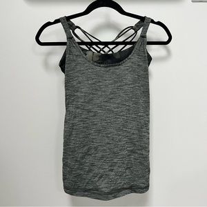 Lululemon grey and green tank with bra